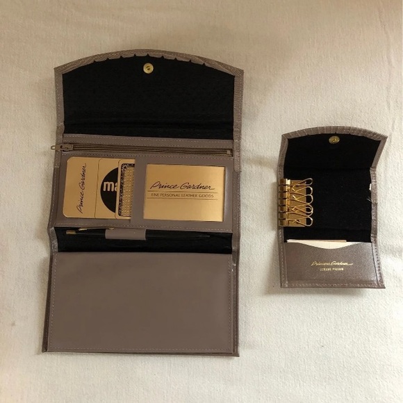 Leather Pigskin Princess Gardener Wallet Taupe NIB Vintage - Picture 4 of 12